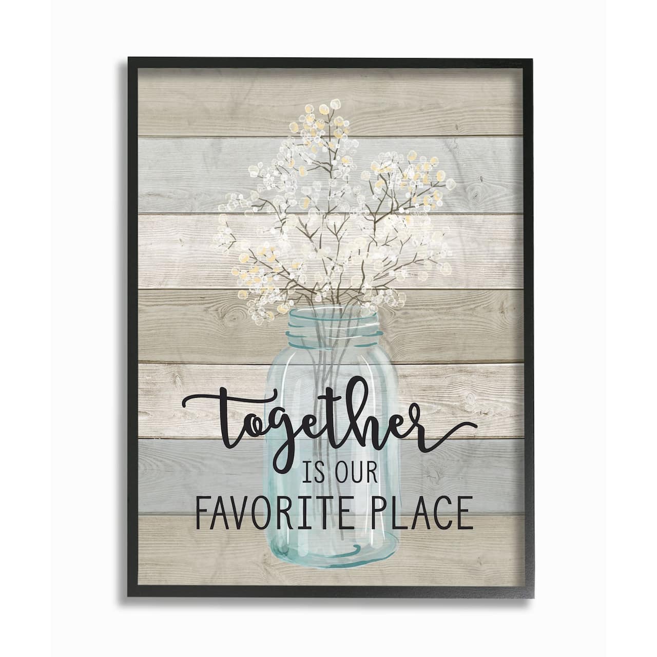 Stupell Industries Together Is Our Favorite Place Black Framed Wall Art